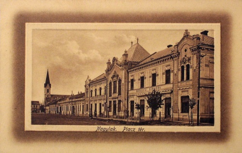 Nagylak:piac tér,templom.1912
