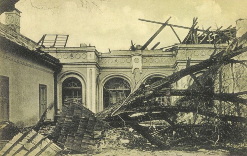Beresztelke:Bánffy kastély romjai vihar után,1912 május 13.