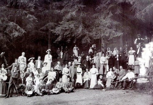 Borszék:fürdővendégek,1908-ban.