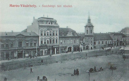 Széchenyi tér a ferencesek templomával.1907