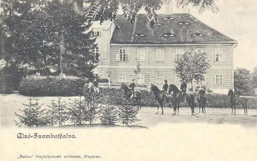 Alsó-Szombatfalva:kastély és lovarda,ménes.1902