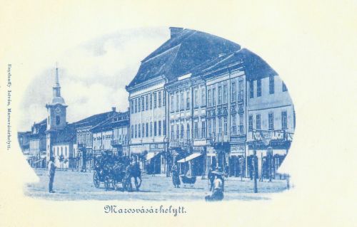 Marosvásárhely:a sarkon Dudutz Gábor üzlete.1899