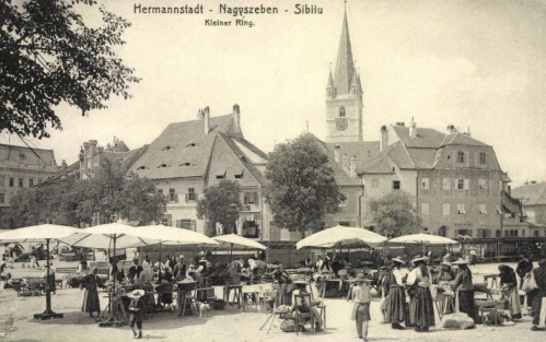 Nagyszeben:Kis téri piac,1912.
